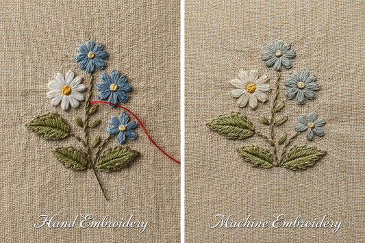 Part 1 - What's the Difference? Machine vs Hand Embroidery?