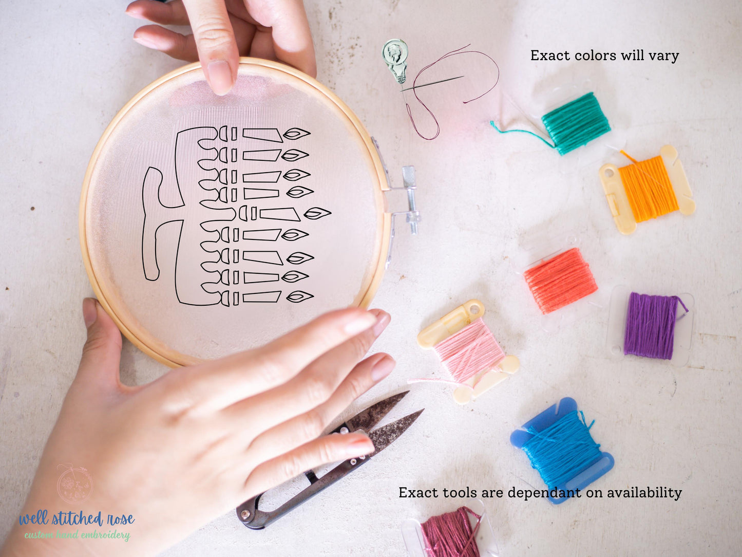 Menorah Embroidery Kit – Beginner Hanukkah DIY Craft