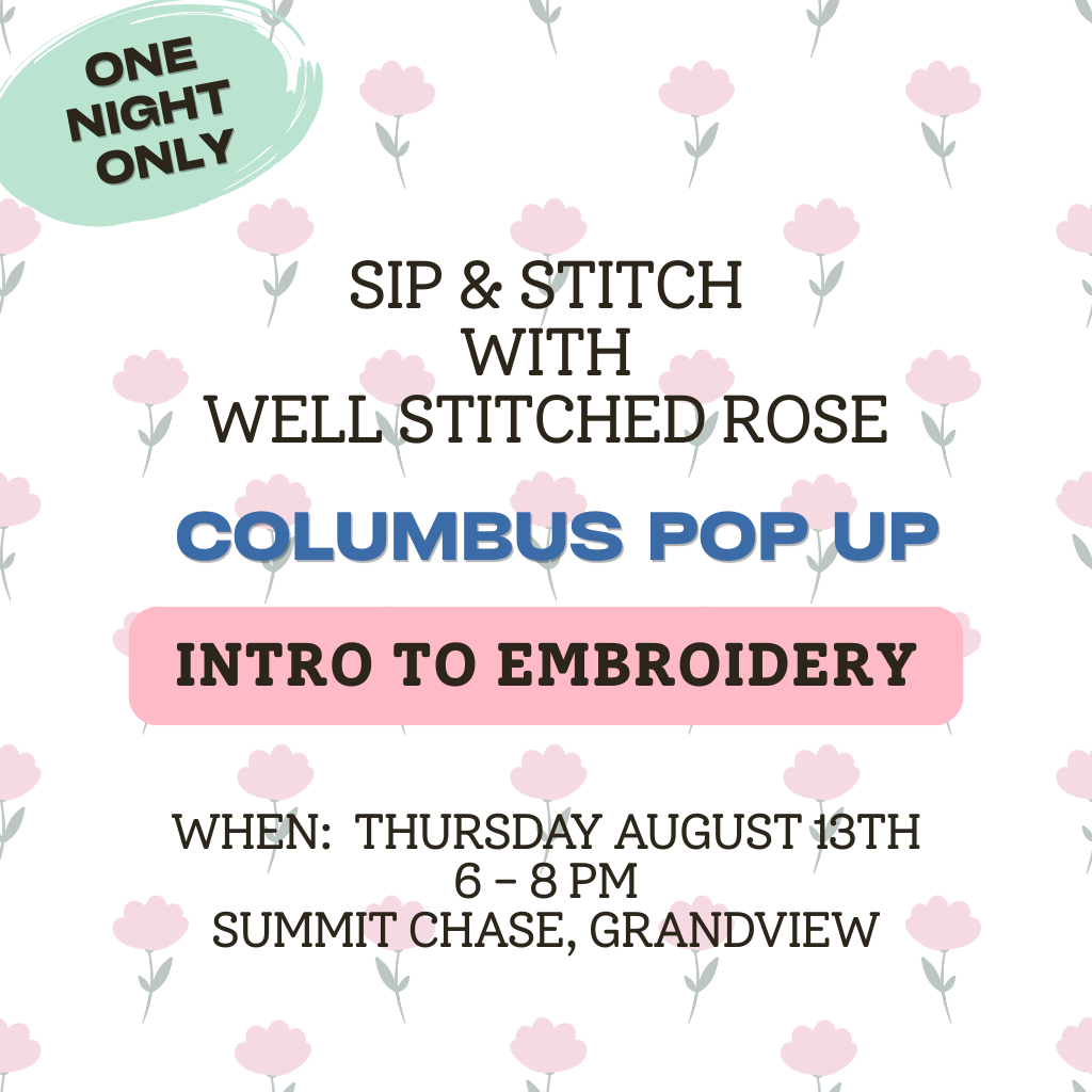 Columbus Pop Up - Intro to Embroidery