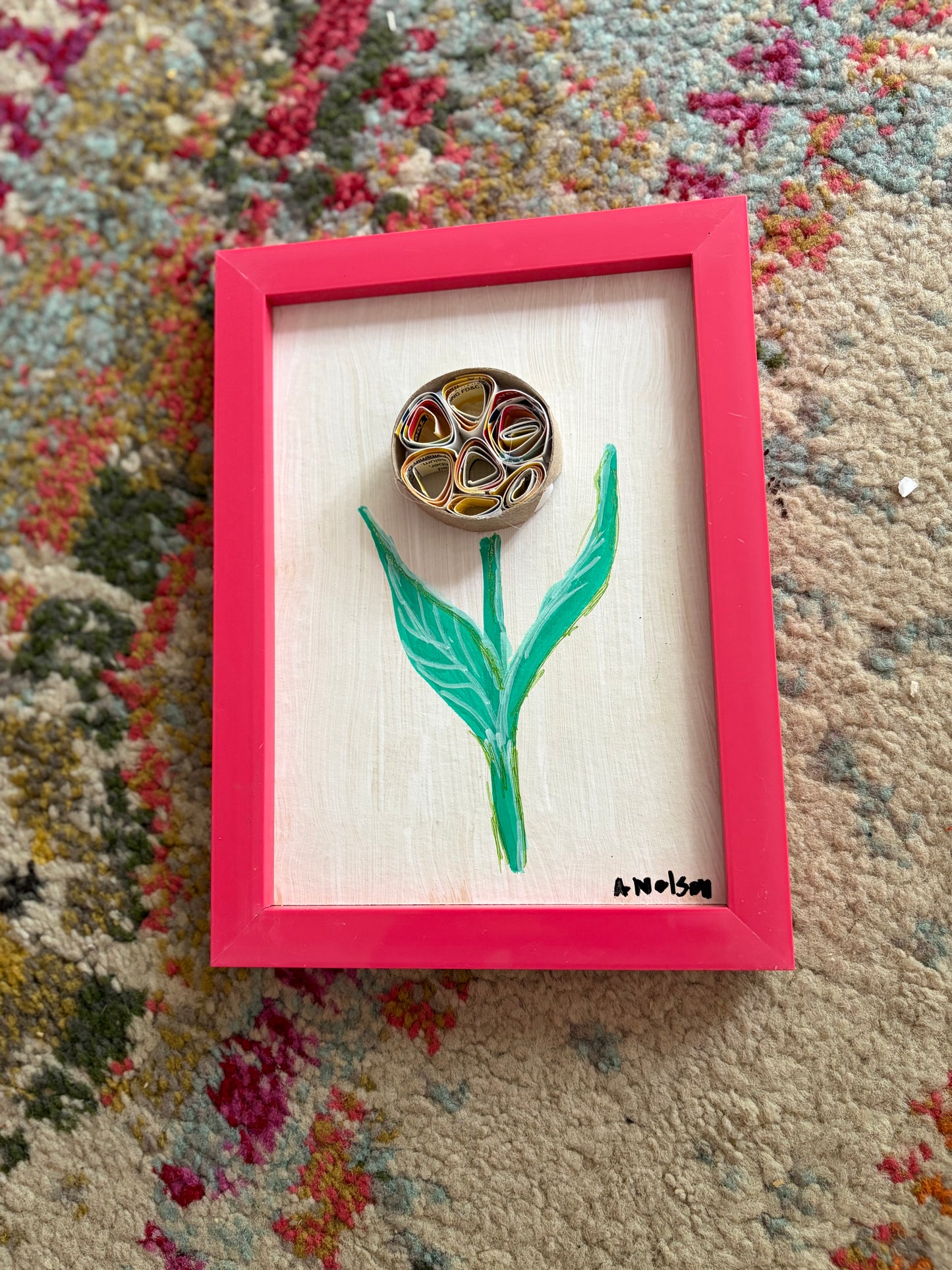 Upcycled Flowers- Mixed Media Duo