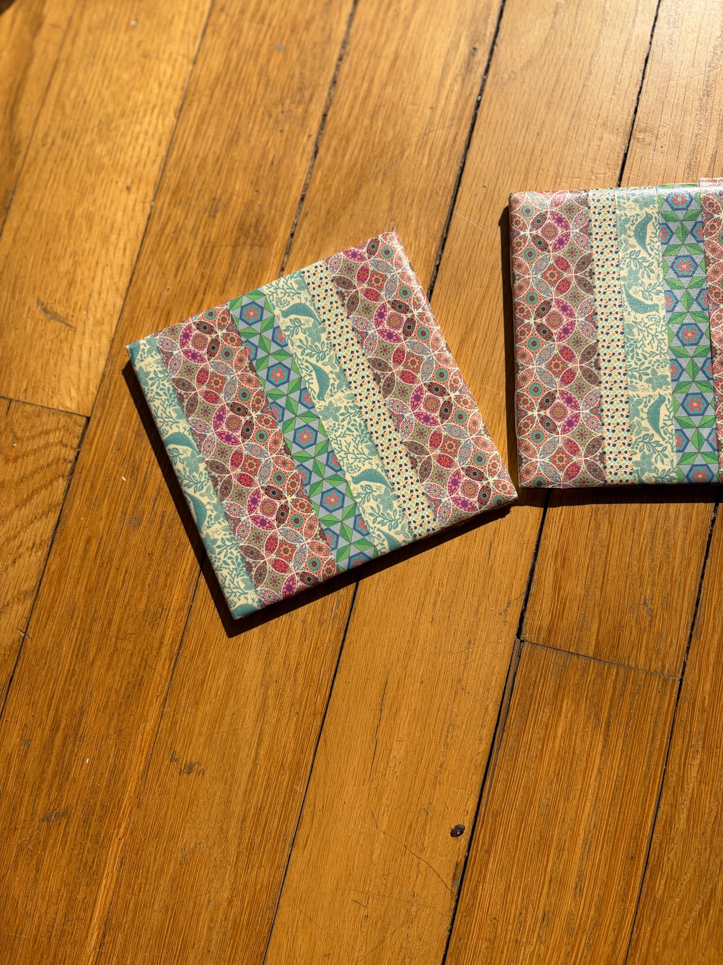 Set of 4 Colorful Boho Coasters