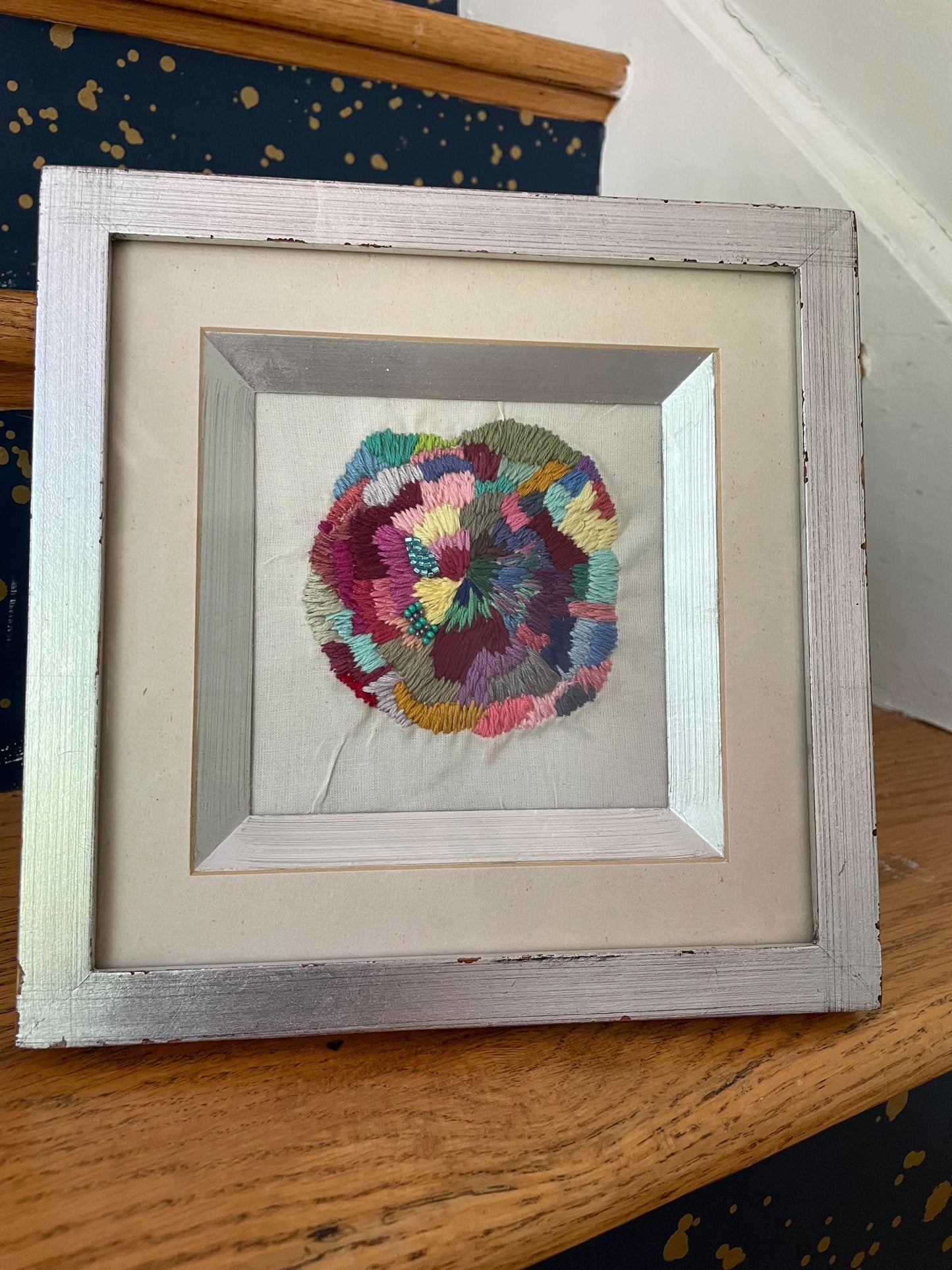 Abstract Flower - Hand Embroider & Beaded