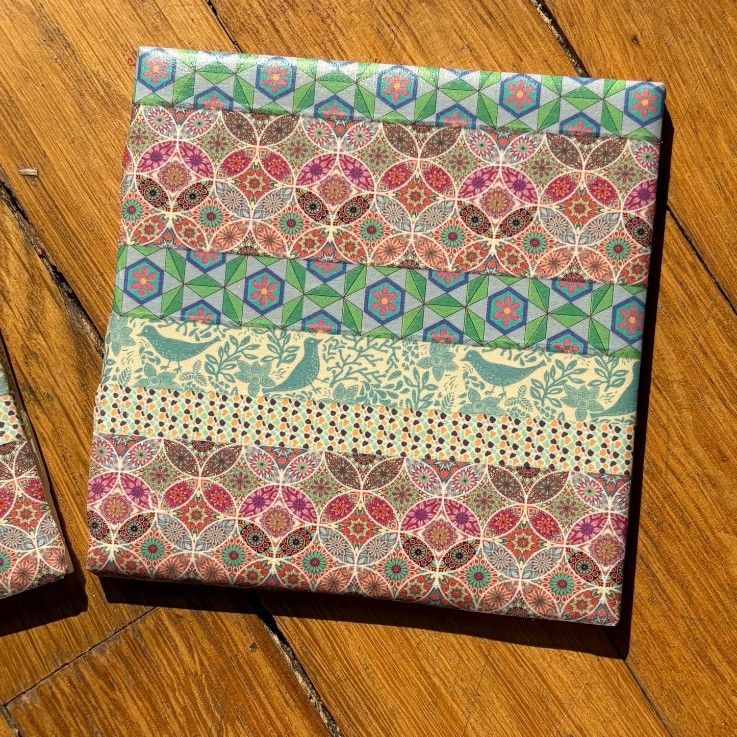 Set of 4 Colorful Boho Coasters