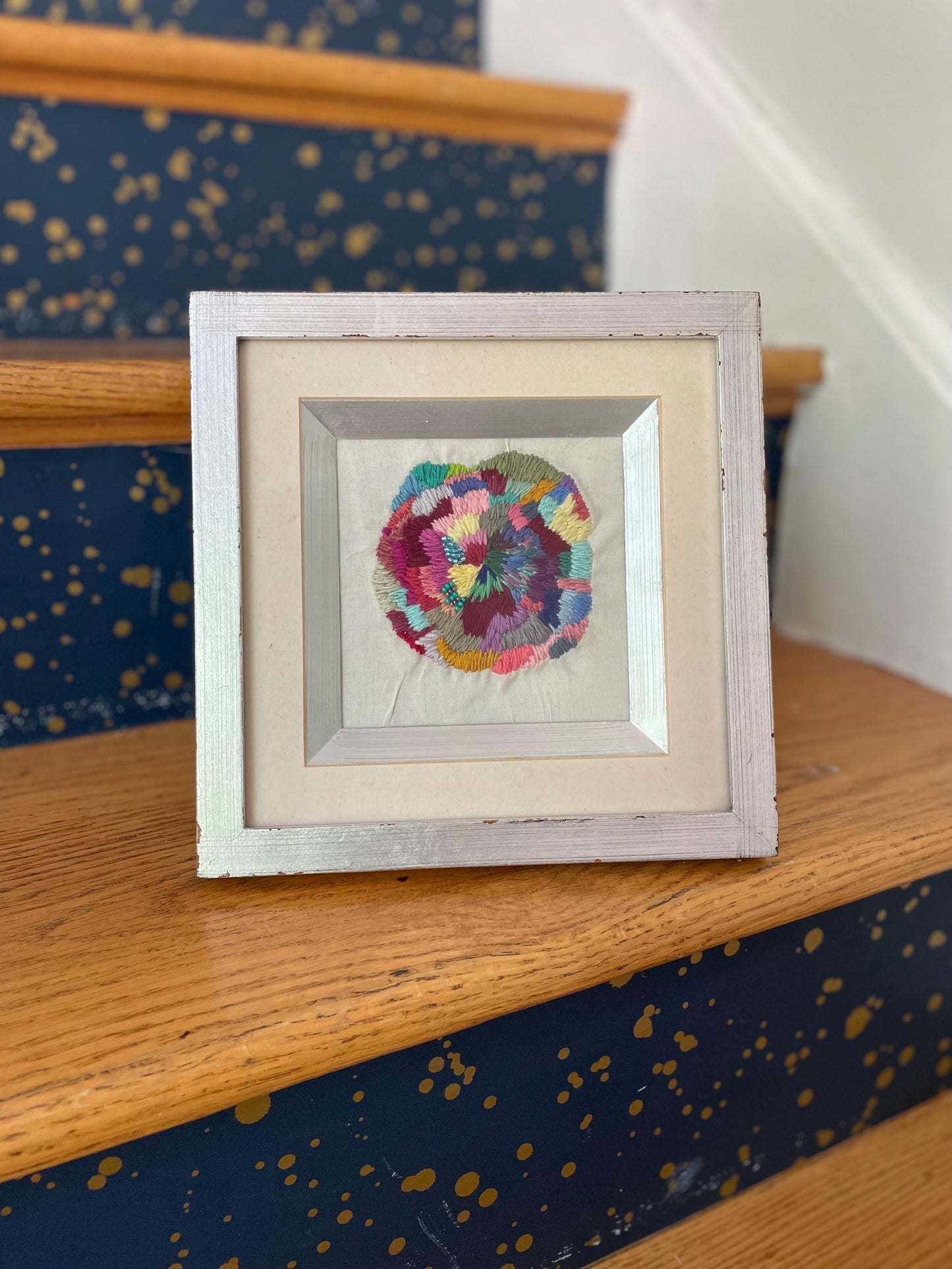 Abstract Flower - Hand Embroider & Beaded