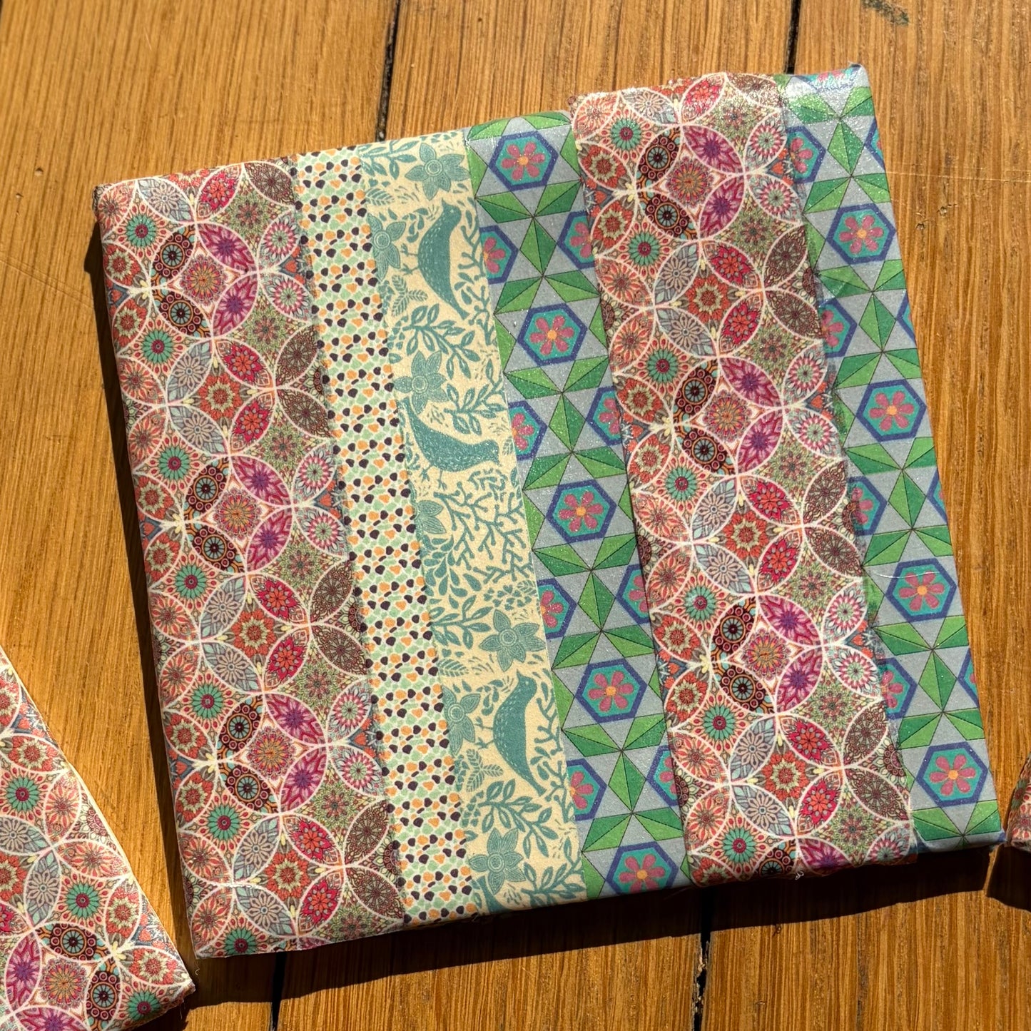 Set of 4 Colorful Boho Coasters