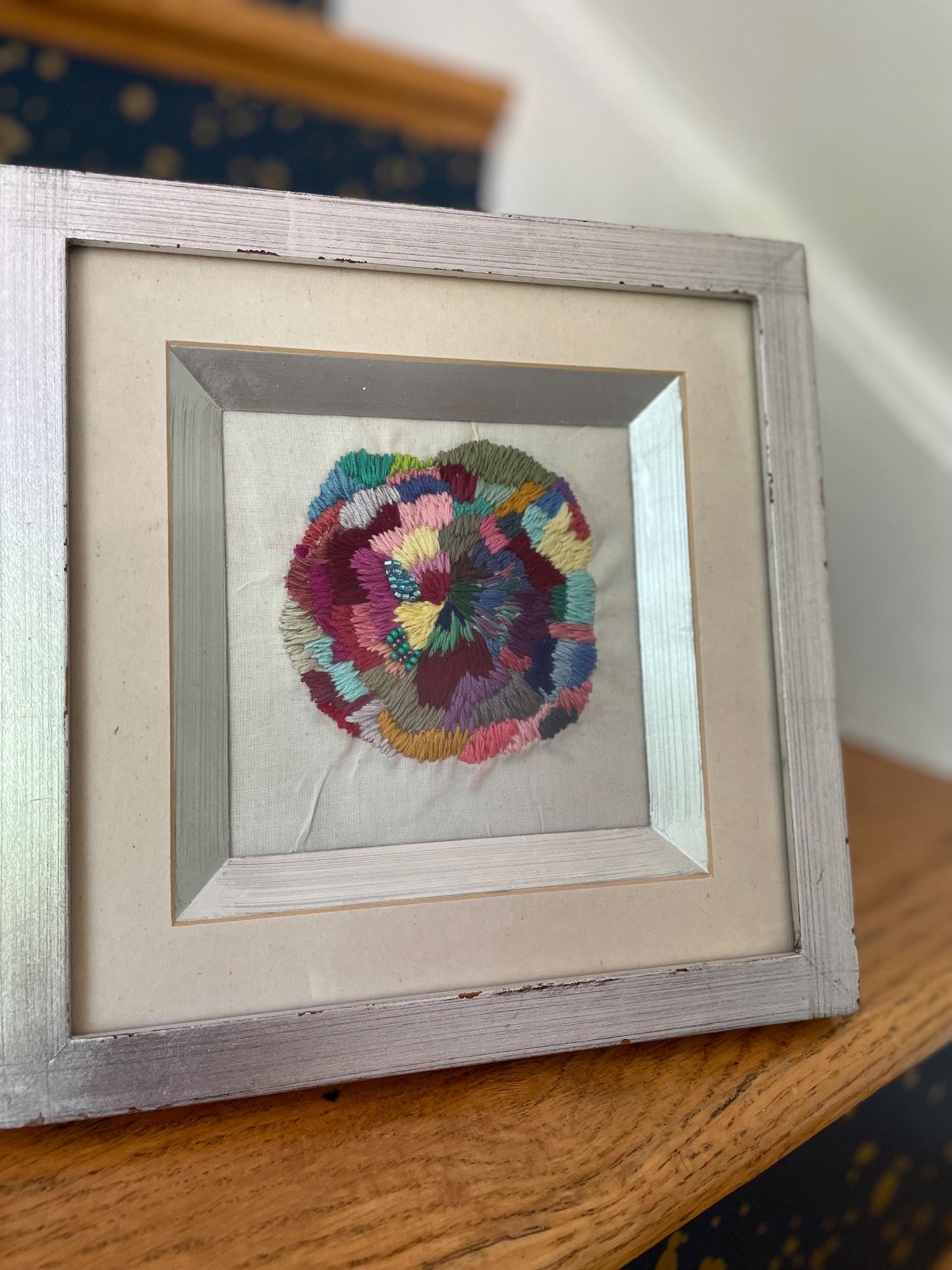 Abstract Flower - Hand Embroider & Beaded