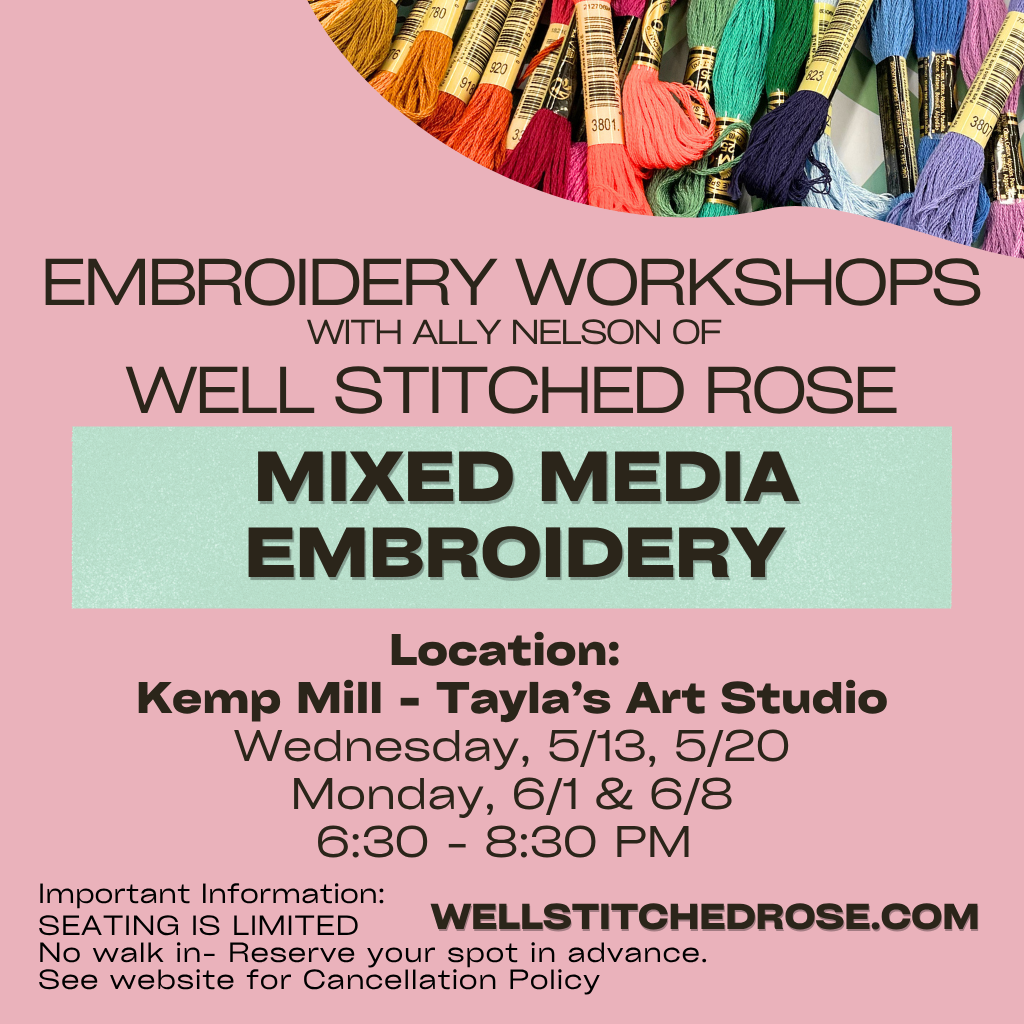 5/20 Mixed Media Embroidery Workshop