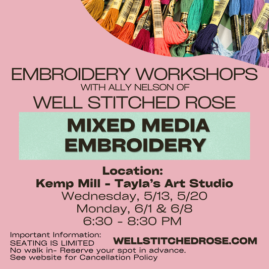 6/1 Mixed Media Embroidery Workshop